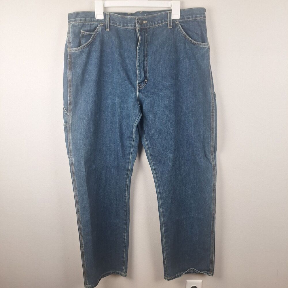 Dickies Denim Carpenter Jeans Size 40 x 32 Dark Wash Blue Workwear Jeans